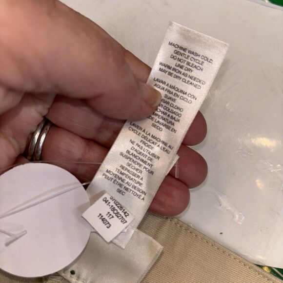 Chico's 4 Pants Women US 20 Beige NEW Zip Straight Leg Stretch Cotton Blend - Picture 9 of 10